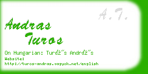 andras turos business card
